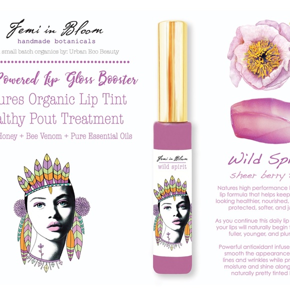 Purple Berry Grape Sheer Tint Organic Lip Gloss Plumper Treatment - Picture 3 of 10